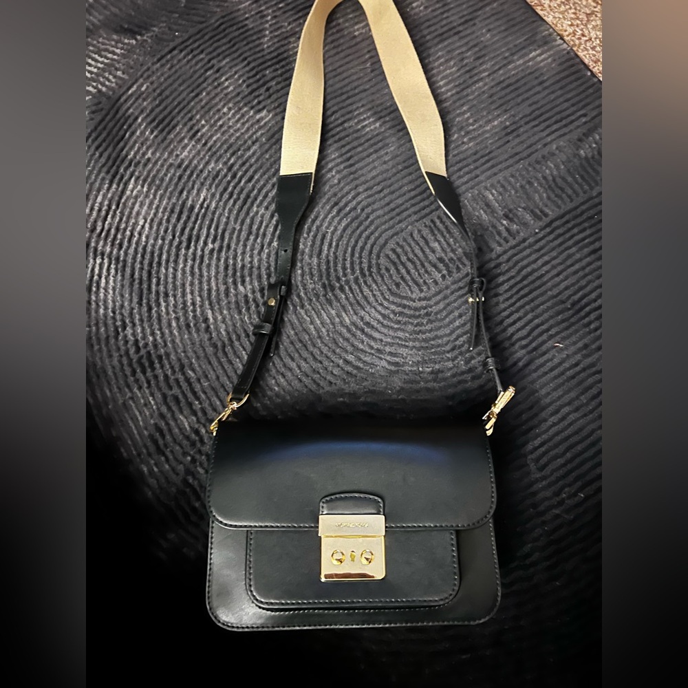 Michael Kors Black and Gold Crossbody Bag